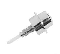 QOXEZY Pulsante per WC Siamp 49, sistema di scarico singolo con finitura cromata, adatto per WC standard e rialzati, soluzione versatile per il bagno (A)