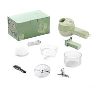 QOXEZY Sbattitore elettrico senza fili per verdure, processore portatile per cipolla e peperoncino, macchina da cucina multifunzione 4 in 1, con foro di riempimento per pepe e patate