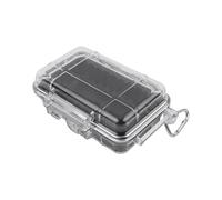 QOXEZY Scatola di sopravvivenza in ABS impermeabile e antiurto con valvola anti-pressione per campeggio, escursionismo e conservazione all'aperto di strumenti ed elettronica (trasparente, S/per M/L)