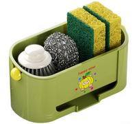 QOXEZY Scolapiatti pieghevole moderno con drenaggio, in plastica ventilata, per lato lavello, design compatto, multicolore, 19,5 cm (verde fresco)