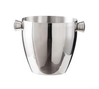 QOXEZY Secchiello per il ghiaccio in acciaio inox con bocca larga e doppi manici, isolamento a doppia parete per vino, champagne e cocktail, perfetto per feste e incontri