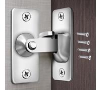 QOXEZY Serratura per porta in acciaio inox con grado e dimensioni 1, set realizzato in metallo e legno, lunga durata e tranquillità (S)