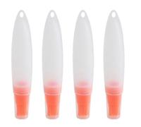 QOXEZY Set di 4 pennelli per olio in silicone per cucinare all'aperto, accessori per barbecue con design ergonomico a forma di bottiglia da spremere, pennelli con colori vivaci per marinata e