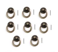 QOXEZY Set di 48 pomelli in lega di zinco per cassetti, armadi e restauro di mobili (bronzo, 8 pezzi)