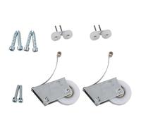 QOXEZY Set di pulegge per porta scorrevole, in nylon, ideale per la casa, con set e scorrevoli, misura 2, realizzato in nylon per ambienti domestici dove la tranquillità conta