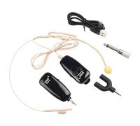 QOXEZY Set microfono wireless UHF con cuffie e opzioni portatili per parlare in pubblico e insegnare