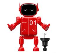 QOXEZY Supporto per telefono per bocchetta dell'aria dell'auto con design unico a robot e tecnologia con sensore di gravità per una stabilità ottimale durante la guida (rosso)