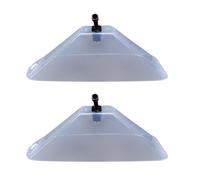 QOXEZY Testa dell'ugello antivento per irrigatore per prato, compatibile con pali elettrici a forma di ventaglio per una deriva minima, set da 2 pezzi (doppia testa)