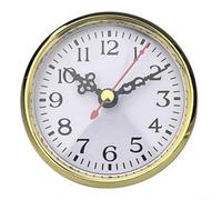 QOXEZY Testa rotonda dell'orologio semplice mestiere Pendolo Core per Office Decor per alimentato a batteria oro 8x8cm (A)