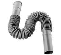 QOXEZY Tubo di Scarico Flessibile ed Espandibile, Tubo Angolare in Plastica, Prolunga per Cucina, Bagno, Lavandino