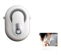 QOXEZY Ventilatore a clip per collo e vita, ricaricabile tramite USB, con indicatore digitale per lo stato della batteria e opzioni di raffreddamento a 4 velocità (C)