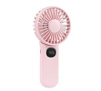 QOXEZY Ventilatore portatile pieghevole a 5 velocità facilmente regolabile con indicatore LED integrato per mostrare chiaramente il livello di potenza a colpo d'occhio (rosa)