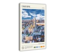 QOYVG Echte Foto, Oekraïne Print, Oekraïne Muur Kunst, Oekraïne Foto, Oekraïne Foto, Oekraïne Muur Decor, Kiev, Leopoli poster su tela, decorazione per camera da letto, 50 x 75 cm
