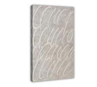 QOYVG Graffitischilderij in Neutrale Kleuren, Cy Twombly, Minimalistische Kunst Poster su tela, decorazione per camera da letto, Paesaggio, 20 x 30 cm