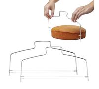 QOZJI 2 PCS Taglia torta, Affettatrice Per Torte a Filo, Taglia Torta Regolabile, Tagliatorte in Acciaio Inox Con Fili Di Taglio, Torta Affettatrice in Acciaio Inossidabile