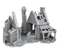 QP3D - Ruined Walter Bakery - Edificio medievale del terreno scala 15 mm - 20 mm per giochi di guerra, giochi da tavolo, giochi di ruolo, battaglie napoleoniche, layout ferroviari e diorami (scala 15