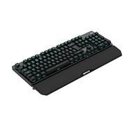 QPAD MK-40 Pro Tastiera keyboard a membrana da gioco, tastiera semi-meccanica, layout tedesco QWERTZ DE, superficie metallica, illuminazione, nero