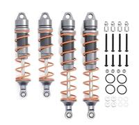 QPAJWAKS 4pcs 110mm 135mm Metal Oil Shock Absorber Damper for ARRMA 6S 1/7 Fireteam 1/8 Kraton Notorious Outcast RC Car Upgrade Parts(Dark Grey)