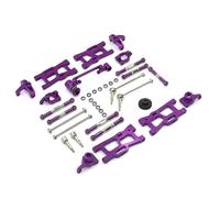 QPAJWAKS Bracci di Sospensione Anteriori/Posteriori Tazza di sterzo in Metallo Collegamento dello sterzo Ingranaggio Motore CVD Anteriore for WLtoys 1/14 144001 1/12 124016 124017 18 19(Purple)