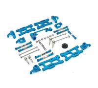 QPAJWAKS Bracci di Sospensione Anteriori/Posteriori Tazza di sterzo in Metallo Collegamento dello sterzo Ingranaggio Motore CVD Anteriore for WLtoys 1/14 144001 1/12 124016 124017 18 19(Blauw)