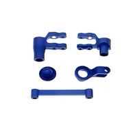 QPAJWAKS Metal Steering Blocks Caster Blocks C-Hubs Stub Axle Carriers 8937 8932 8952 for Traxxas MAXX WideMaxx 1/10 RC Car Upgrade Parts(Brown)