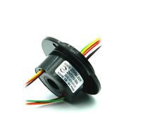 QPAJWAKS Mini Hole 10mm Hollow Slip Ring 6 Channels 2A Conductive Electric Slipring Rotary Joint Connector 240V AC/DC ZHT010-06A(Dark Blue)