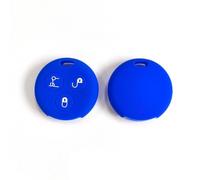 QPDDFG Custodia Chiave Auto Cover Chiave per Smart Fortwo Cabrio 451 2007-2015,Custodia per Chiave Auto Custodia Protettiva per Chiave Auto,Guscio Chiave Auto Telecomando,C Blue
