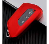 QPDDFG Custodia Chiave Auto Cover Chiave per VW Golf 8 Golf 8.5 2020-2025,Custodia per Chiave Auto Custodia Protettiva per Chiave Auto,Guscio Chiave Auto Telecomando,A Red