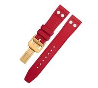 QPDRNC 20MM 21MM Natura Fluororubber FKM Gomma Con Rivetto Cinturino Per IWC Strap Big Pilot Mark Portugieser Morbido Wristband