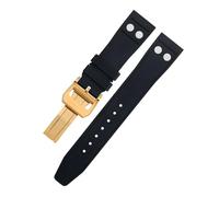 QPDRNC 20MM 21MM Natura Fluororubber FKM Gomma Con Rivetto Cinturino Per IWC Strap Big Pilot Mark Portugieser Morbido Wristband