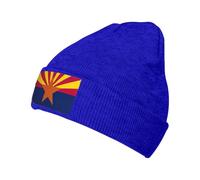 QPIPGER Arizona State Flag Print Beanie Men Slouchy Knit Skull Cap caldo ragazzi donne a righe inverno Beanie cappello risvolto semplice cappello, Blu, Taglia unica