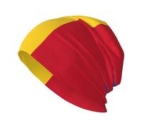 QPIPGER Bandiera della Romania Stampa Adulto Beanie Cappello in Maglia per Donne Uomini Casual Copricapo Caldo Slouchy Skull Cap Cappello Inverno Nero