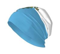 QPIPGER Bandiera di San Marino Stampa Adulto Beanie Cappello in Maglia per Donne Uomini Casual Copricapo Caldo Slouchy Skull Cap Cappello Inverno Nero