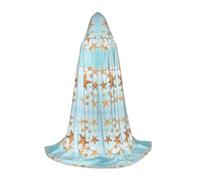 QPIPGER Bella stampa estiva 3D costume di Halloween con cappuccio mantello mantello per uomo donna festa cosplay strega strega vichingo veste M