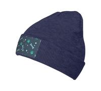 QPIPGER Bones and Dog Claws Print Beanie Men Slouchy Knit Skull Cap Caldo Ragazzi Donne A Righe Inverno Beanie Hat Cuffed Plain Hat, blu navy, Taglia unica
