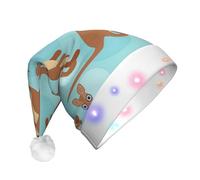 QPIPGER Divertente cappello di Natale per adulti con canguro e zoo a LED - 1 cappello decorativo per Natale, festa di Halloween, vacanze