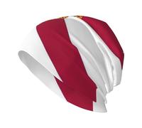 QPIPGER Florida State Flag Print Adult Beanie Knit Hat for Women Men Casual Headwear Caldo Slouchy Skull Cap Cappello invernale Nero