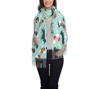 QPIPGER Hot Dogs e Lemonade Prined Inverno Caldo Cashmere Nappa Sciarpa per le Donne Sciarpa Orizzontale Morbida Sciarpa Classica per le Vacanze