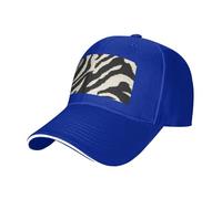 QPIPGER Zebra Animal Print Sandwich Brim Baseball Cap Traspirante Regolabile Unisex Trendy Casual Cappello Casquette Nero, Blu, Taglia unica