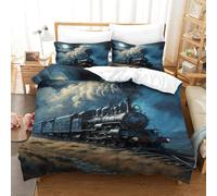 QPIRINMEX 3BS Set Copripiumino Per Letto Singolo, Matrimoniale,con Stampa Digitale 3D E Copriletto, Con Cerniera, in Microfibra Single(140x200cm)