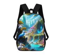 QPIRINMEX Cascata del Canyon Zaino Per Bambini,Zaini Bambini Asilo, Ragazzi Borsa Per La Scuola Per Ragazze,Zaino Per Bambino,Zaino Da Viaggio Alla Moda 17inch
