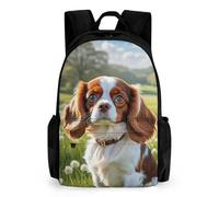 QPIRINMEX Cavaliere Re Carlo Zaino Per Bambini,Zaini Bambini Asilo,Cane Ragazzi Borsa Per La Scuola Per Ragazze,Zaino Per Bambino,Zaino Da Viaggio Alla Moda 42x30.5cm