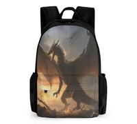 QPIRINMEX Demonio Dragoneee Zaino Per Bambini,Zaini Bambini Asilo, Ragazzi Borsa Per La Scuola Per Ragazze,Zaino Per Bambino,Zaino Da Viaggio Alla Moda 42x30.5cm
