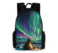 QPIRINMEX paesaggio naturale Zaino Per Bambini,Zaini Bambini Asilo,Aurore del Nord Ragazzi Borsa Per La Scuola Per Ragazze,Zaino Per Bambino,Zaino Da Viaggio Alla Moda 42x30.5cm