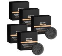 QPJUVC Barretta di shampoo anti-grigio - Shampoo solido naturale per oscurare i capelli, sapone per invertire e coprire i grigi per uomini e donne, pulisce e nutre il cuoio capelluto (5)