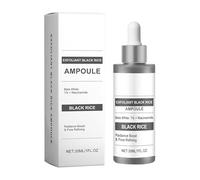 QPJUVC Glow Rice Fiala - Siero esfoliante al riso bianco e nero, scrub delicato per il viso per pelle morta e punti neri, tonico idratante e minimizzante dei pori, per tutti i tipi di pelle, uomini e