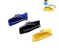 Qplcdg 3 pezzi divertenti Monster portapenne, tasca con cerniera espandibile per cancelleria, custodia multiuso per penne, matite, occhiali, a, Carino