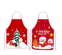 Qpout 2 pezzi Grembiuli di Natale per donne e uomini, divertenti grembiuli da cucina natalizi, grembiuli da cucina, grembiuli da Babbo Natale con albero di Natale, decorazioni per feste di Natale