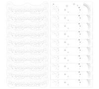 Qpout 50 PCS di Tatuaggi Temporanei di Lentiggini Glitter Impermeabili per il Viso per Donne Adatti a Feste in Maschera e Costumi per le Vacanze(Argento)