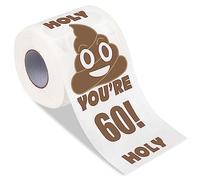 Qpout sei 60 Carta Igienica Stampata Gag Regalo, migliore amico regali di compleanno novità carta igienica rotolo di carta igienica gag regali, felice 60 ° compleanno carta igienica divertente